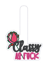 Load image into Gallery viewer, Classy AF snap tab and eyelet fob set 25 Fall Mature Mystery Bundle (single and multi files included) machine embroidery design DIGITAL DOWNLOAD