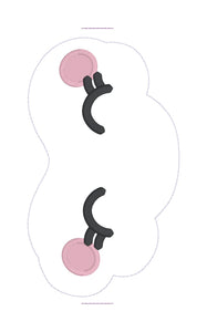 Cloud Sleep Mask machine embroidery design (2 sizes included) DIGITAL DOWNLOAD