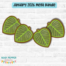 Load image into Gallery viewer, Spring Leaf applique coaster --JAN 26 MB--machine embroidery design DIGITAL DOWNLOAD