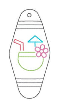 Load image into Gallery viewer, Retro Neon Motel fob set (3 designs included) machine embroidery design DIGITAL DOWNLOAD