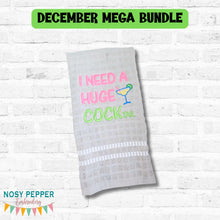 Load image into Gallery viewer, I Need A Huge machine embroidery design (5 sizes included) DIGITAL DOWNLOAD