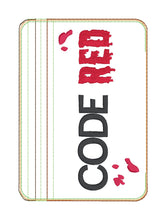 Load image into Gallery viewer, Code Red ITH Bag (4 sizes available) machine embroidery design DIGITAL DOWNLOAD