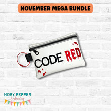 Load image into Gallery viewer, Code Red ITH Bag (4 sizes available) machine embroidery design DIGITAL DOWNLOAD