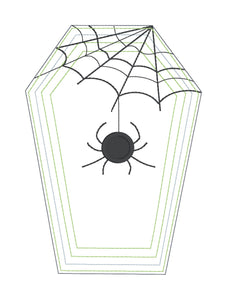 Coffin hot pad machine embroidery design (5 sizes included) DIGITAL DOWNLOAD