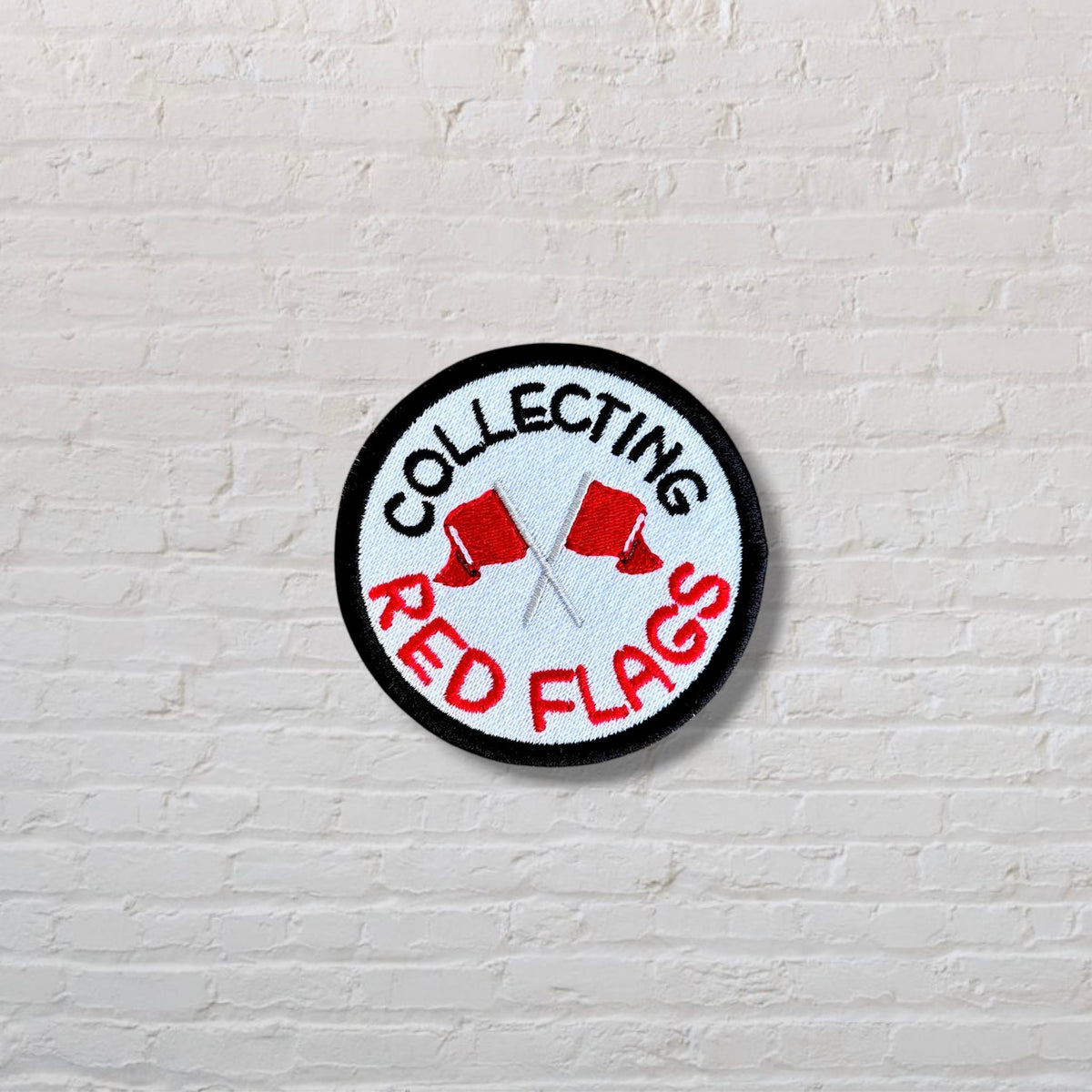 Collecting Red Flags patch (2 sizes included) machine embroidery desig ...