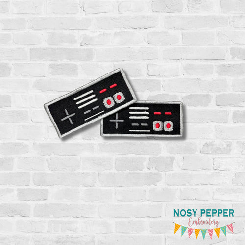 Controller patch (2 sizes included) machine embroidery design DIGITAL DOWNLOAD