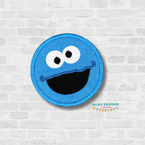 Cookie Face patch (2 sizes included) machine embroidery design DIGITAL DOWNLOAD