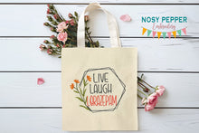 Load image into Gallery viewer, Live Laugh Lorazepam machine embroidery design (5 sizes included) DIGITAL DOWNLOAD