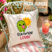 Load image into Gallery viewer, Summer Lovin applique machine embroidery design (4 sizes included) DIGITAL DOWNLOAD