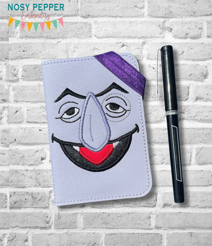 Count applique notebook Cover (2 sizes available) machine embroidery design DIGITAL DOWNLOAD