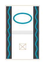 Load image into Gallery viewer, Crayon notebook cover (2 sizes available) machine embroidery design DIGITAL DOWNLOAD