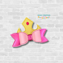 Load image into Gallery viewer, Crown ITH Bow Nov 24 Mystery Bundle (2 sizes included) machine embroidery design DIGITAL DOWNLOAD