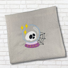 Load image into Gallery viewer, Crystal Ball Skull machine embroidery design --2026 Spooky Mystery Bundle-- (5 sizes included) DIGITAL DOWNLOAD