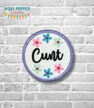 Load image into Gallery viewer, C*nt patch FEB 24 Mature Mystery Bundle (2 sizes included) machine embroidery design DIGITAL DOWNLOAD