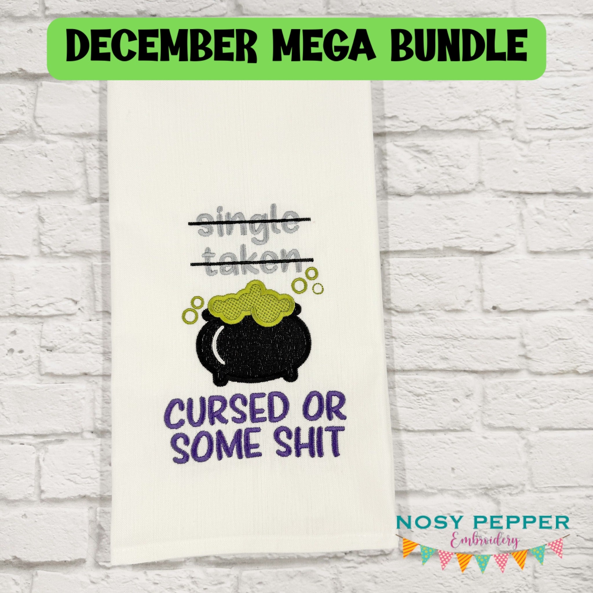 Cursed Pattern Cursed Or Some Sh!t machine embroidery design (4 sizes included) DIGIT ...