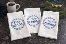 Load image into Gallery viewer, I hate winter machine embroidery designs 3 variations DIGITAL DOWNLOAD