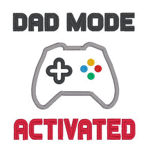 Load image into Gallery viewer, Dad Mode applique machine embroidery design (4 sizes included) DIGITAL DOWNLOAD