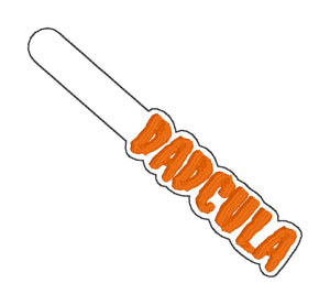 Dadcula snap tab and eyelet fob (single and multi files included) machine embroidery file DIGITAL DOWNLOAD