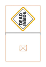 Load image into Gallery viewer, Dead Inside notebook cover (2 sizes available) machine embroidery design DIGITAL DOWNLOAD