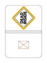 Load image into Gallery viewer, Dead Inside notebook cover (2 sizes available) machine embroidery design DIGITAL DOWNLOAD
