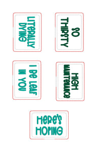 Desperate Plant Marker Oct '24 Mystery Bundle (Set of 6 machine designs) DIGITAL DOWNLOAD