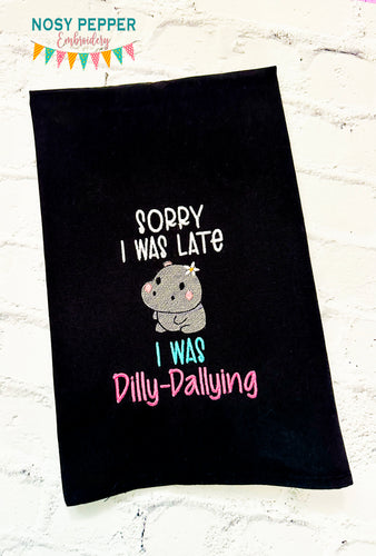 Dilly Dallying sketchy machine embroidery design (4 sizes included) DIGITAL DOWNLOAD