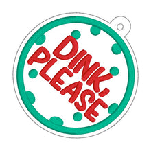 Load image into Gallery viewer, Pickleball appliqué bag tag set (3 designs included) machine embroidery design DIGITAL DOWNLOAD