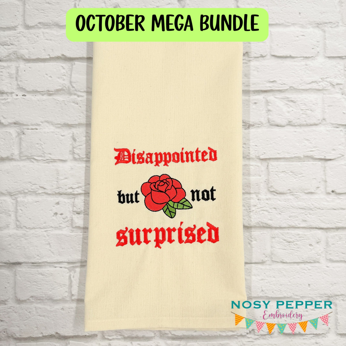 Disappointed machine embroidery design (4 sizes included) DIGITAL DOWN ...