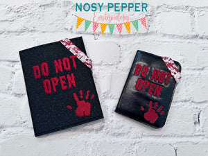 Do Not Open Notebook Cover (2 sizes available) machine embroidery design DIGITAL DOWNLOAD