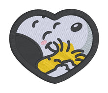 Load image into Gallery viewer, Dog Besties patch (2 sizes included) machine embroidery design DIGITAL DOWNLOAD