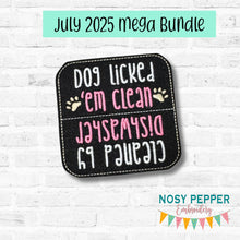 Load image into Gallery viewer, Dog Clean Dirty ITH Sign 4x4 Hoop July &#39;25 Mystery Bundle machine embroidery design DIGITAL DOWNLOAD