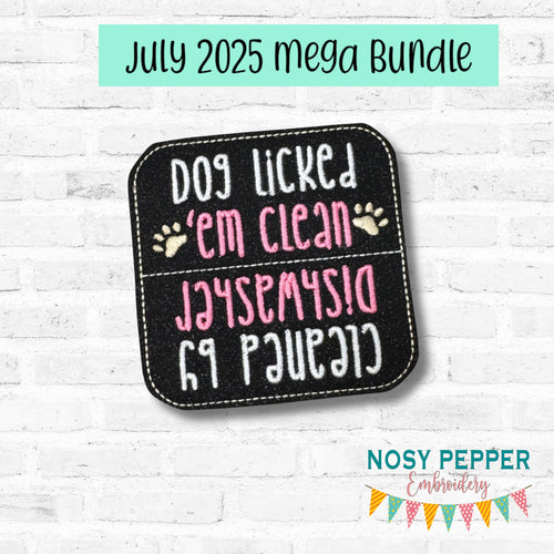 Dog Clean Dirty ITH Sign 4x4 Hoop July '25 Mystery Bundle machine embroidery design DIGITAL DOWNLOAD