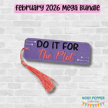 Load image into Gallery viewer, Do It For The Plot 5x7 bookmark machine embroidery design DIGITAL DOWNLOAD