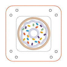 Load image into Gallery viewer, Donut applique ITH tray set machine embroidery design July 25 Mystery Bundle (includes 5 sizes) DIGITAL DOWNLOAD