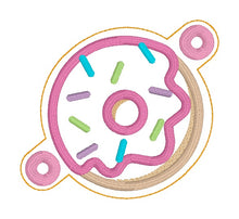 Load image into Gallery viewer, Donut applique Bun cover machine embroidery design DIGITAL DOWNLOAD