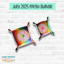 Load image into Gallery viewer, Donut applique ITH tray set machine embroidery design July 25 Mystery Bundle (includes 5 sizes) DIGITAL DOWNLOAD