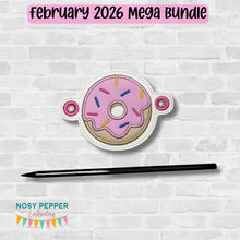 Load image into Gallery viewer, Donut applique Bun cover machine embroidery design DIGITAL DOWNLOAD