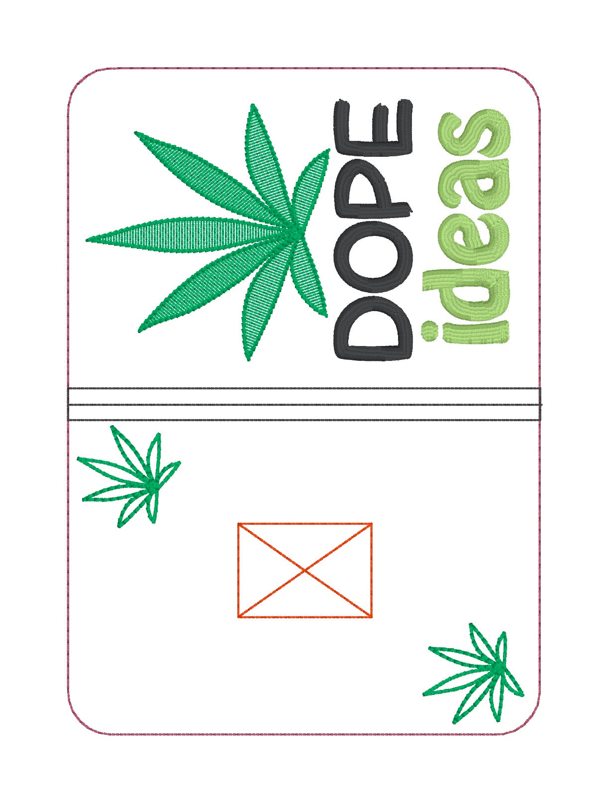 Dope Ideas notebook cover (2 sizes available) machine embroidery desig ...