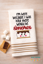 Load image into Gallery viewer, I was told there would be S'mores machine embroidery design (4 sizes included) DIGITAL DOWNLOAD