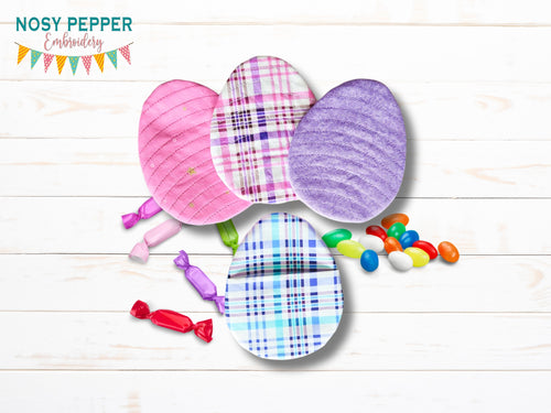 EasterEgg ITH pouch machine embroidery design (2 sizes included) DIGITAL DOWNLOAD