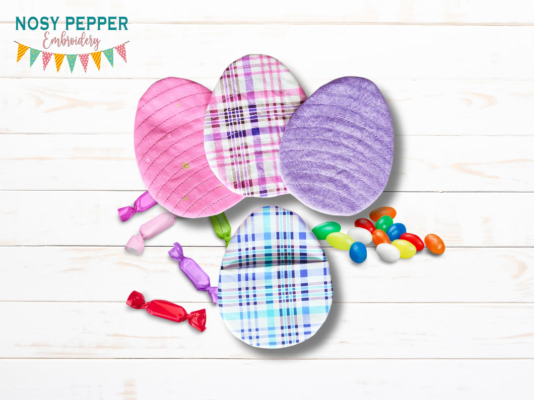EasterEgg ITH pouch machine embroidery design (2 sizes included) DIGITAL DOWNLOAD