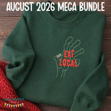 Load image into Gallery viewer, Eat Local machine embroidery design (5 sizes included)-AUGUST 26 MB- DIGITAL DOWNLOAD