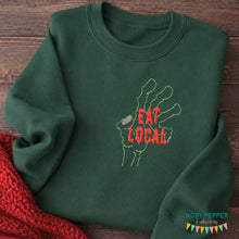 Load image into Gallery viewer, Eat Local machine embroidery design (5 sizes included)-AUGUST 26 MB- DIGITAL DOWNLOAD