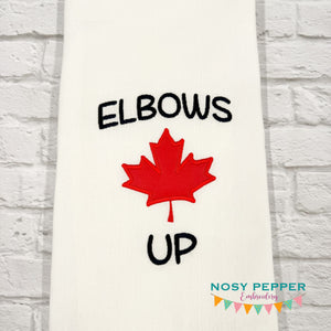 Elbows Up machine embroidery design (5 sizes included) DIGITAL DOWNLOAD