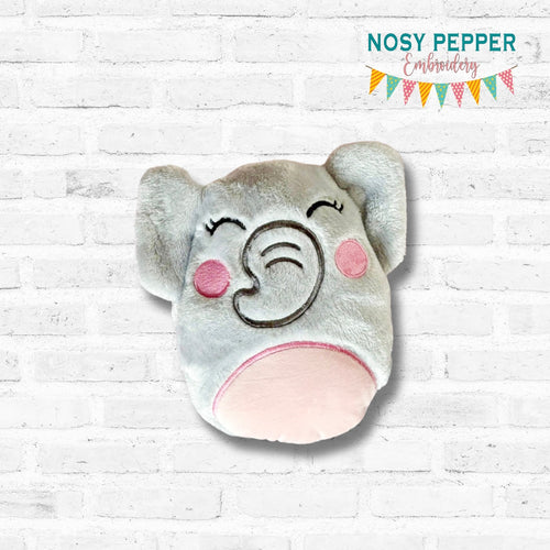 Elephant stuffie (5 sizes included) machine embroidery design DIGITAL DOWNLOAD