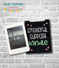 Load image into Gallery viewer, Emotional Support Coworker reader sleeve (3 sizes included) machine embroidery design DIGITAL DOWNLOAD