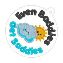 Load image into Gallery viewer, Even Baddies bag tag/ornament/bookmark machine embroidery design DIGITAL DOWNLOAD