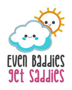 Even Baddies applique machine embroidery design (4 sizes included) DIGITAL DOWNLOAD