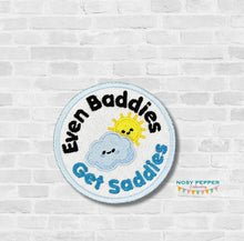Load image into Gallery viewer, Even Baddies patch (2 sizes included) machine embroidery design DIGITAL DOWNLOAD