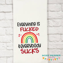 Load image into Gallery viewer, Everything Is F'd machine embroidery design (4 sizes included) DIGITAL DOWNLOAD